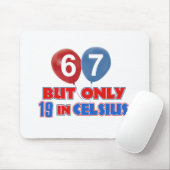 67. jährige Geburtstagsentwürfe Mousepad (Mit Mouse)