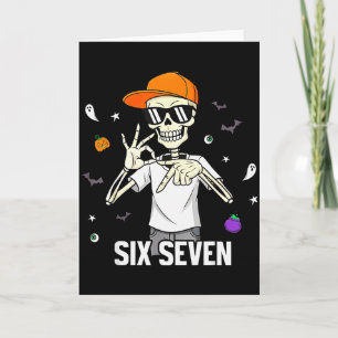 67 Jungen Skelett Lustig Six Seven Gen Alpha Hallo Karte