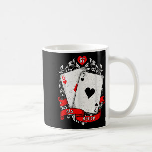 67 Ker Meme Karte Kunst Glückshand Retro-Ästhetik Kaffeetasse