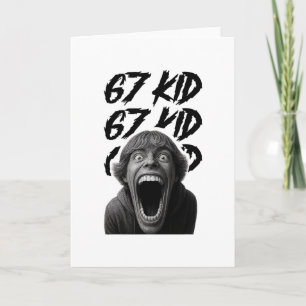 67 Kid 67 Meme Sechs Sieben 6-7 Lustiger Internet- Karte