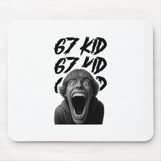 67 Kid 67 Meme Six Seven 6-7 Funny Internet Joke V Mousepad (Vorne)