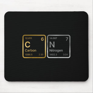 67 Kohlenstoff Stickstoff Wissenschaft Chemie Peri Mousepad