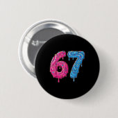 67 Kostüm Six Seven Meme Nummer 6 7 darauf Jugend Button (Vorne & Hinten)