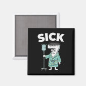 67 Krank Sieben Sechs 6 7 Meme Magnet (Vorderseite/Rückseite)