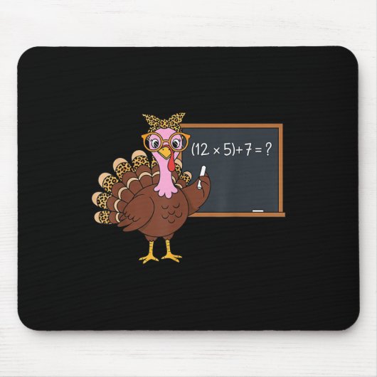 67 Lehrer Erntedankfest Truthahn Sechs Sieben Meme Mousepad (Vorne)