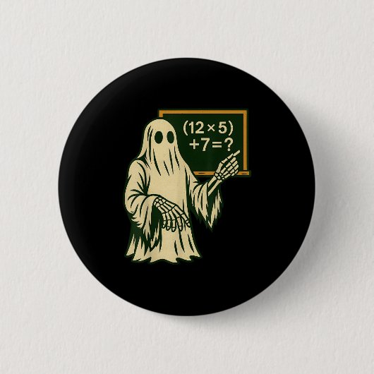67 Lehrer Halloween Geist Sechs Sieben Meme Brainr Button (Vorderseite)