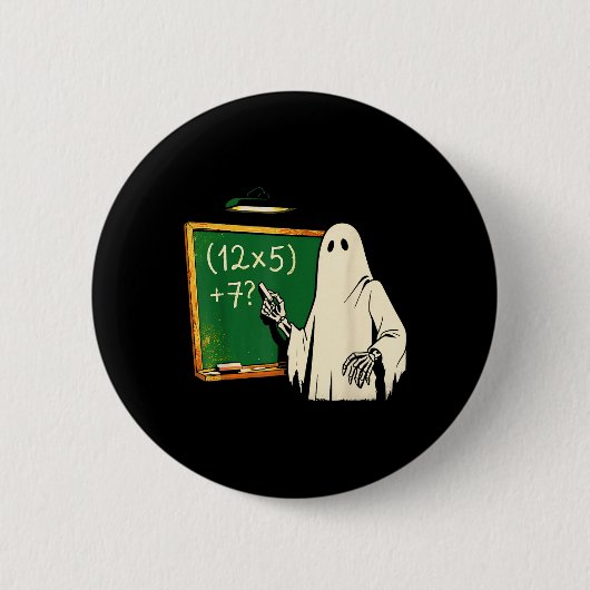 67 Lehrer Halloween Geist Sechs Sieben Meme Brainr Button (Vorderseite)