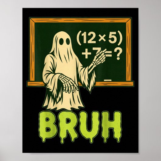67 Lehrer Halloween Geist Sechs Sieben Meme Brainr Poster (Vorne)