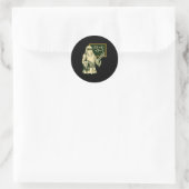 67 Lehrer Halloween Geist Sechs Sieben Meme Brainr Runder Aufkleber (Tasche)
