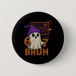 67 Lehrer Halloween Geist Sechs Sieben Meme Mathe Button