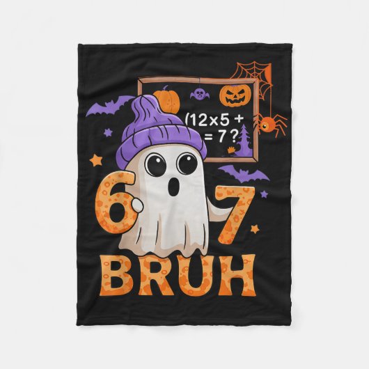 67 Lehrer Halloween Geist Sechs Sieben Meme Mathe Fleecedecke (Vorderseite)