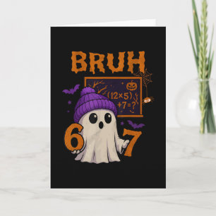 67 Lehrer Halloween Geist Sechs Sieben Meme Mathe Karte