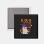 67 Lehrer Halloween Geist Sechs Sieben Meme Mathe  Magnet (Vorderseite/Rückseite)
