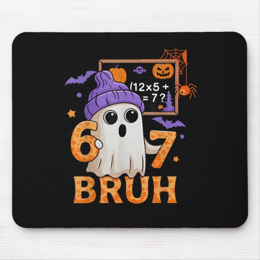 67 Lehrer Halloween Geist Sechs Sieben Meme Mathe  Mousepad (Vorne)
