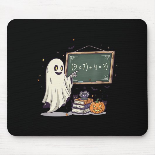 67 Lehrer Halloween Geist Sechs Sieben Meme Mathe- Mousepad (Vorne)