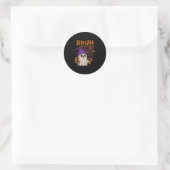 67 Lehrer Halloween Geist Sechs Sieben Meme Mathe Runder Aufkleber (Tasche)