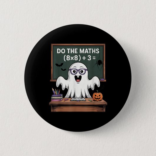 67 Lehrer Halloween Geist Six Seven Meme Mach das Button (Vorderseite)