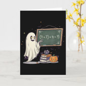 67 Lehrer Halloween Geist Six Seven Meme Mathe-Wit Karte (Gelbe Blume)