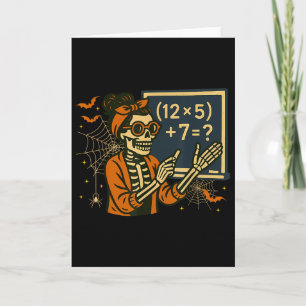 67 Lehrer Halloween Skelett Sechs Sieben Meme Math Karte