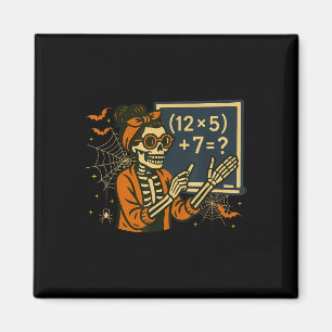 67 Lehrer Halloween Skelett Sechs Sieben Meme Math Magnet