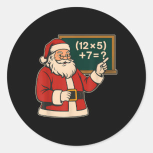 67 Lehrer Weihnachten Santa Sechs Sieben Meme Brai Runder Aufkleber