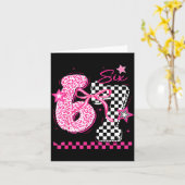 67 Leopard Checkered Funny Six Seven Meme 6-7 Teac Karte (Gelbe Blume)