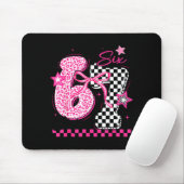 67 Leopard Checkered Funny Six Seven Meme 6-7 Teac Mousepad (Mit Mouse)