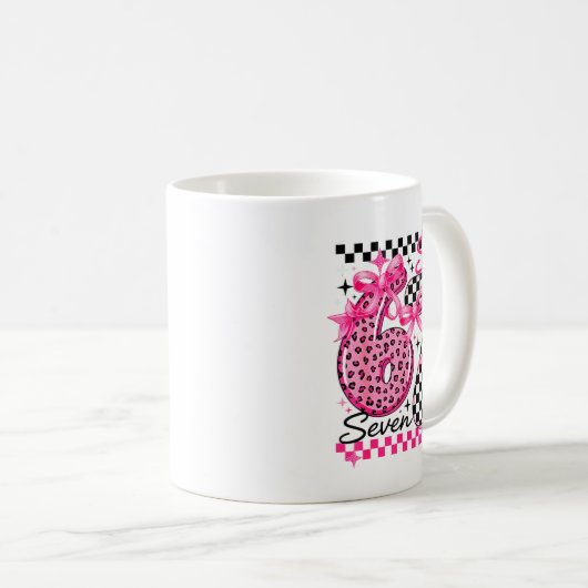67 Leopard Checkered Six Seven Meme 6-7 Teachers Kaffeetasse (VorderseiteRechts)