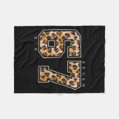 67 Leopard Pattern Retro Sixty Seven Animal Skin S Fleecedecke (Vorderseite (Horizontal))