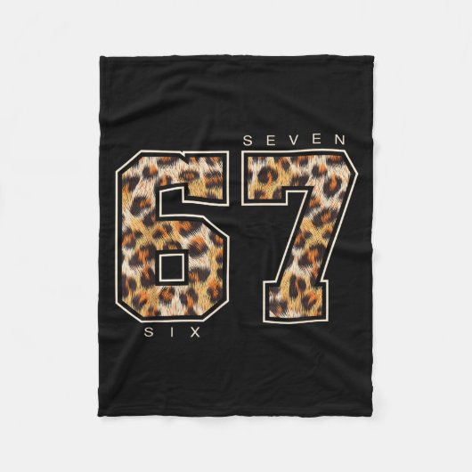 67 Leopard Pattern Retro Sixty Seven Animal Skin S Fleecedecke (Vorderseite)