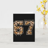 67 Leopard Pattern Retro Sixty Seven Animal Skin S Karte (Gelbe Blume)