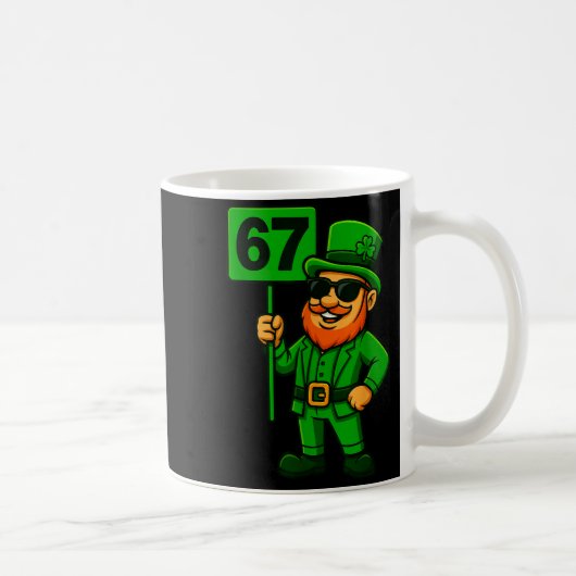 67 Leprechaun Six Seven Gen Meme Lucky Vibes St Pa Kaffeetasse (Rechts)