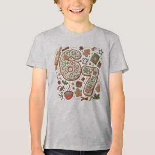 67 Lustige 6 7 Sechs Sieben Lebkuchen-Weihnachtspl Tri-Blend Shirt