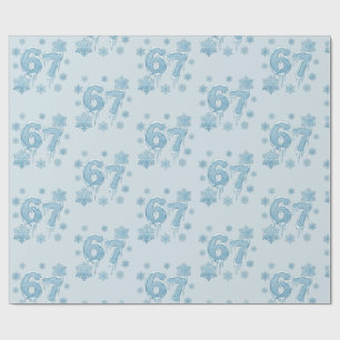 67 Lustige 6 7 Sechs Sieben Schneeflocke Weihnacht Geschenkpapier