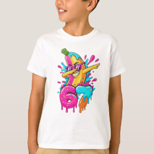67 Lustige Baseball-Dabbing-Banane 6 7 Tröpfelnde T-Shirt