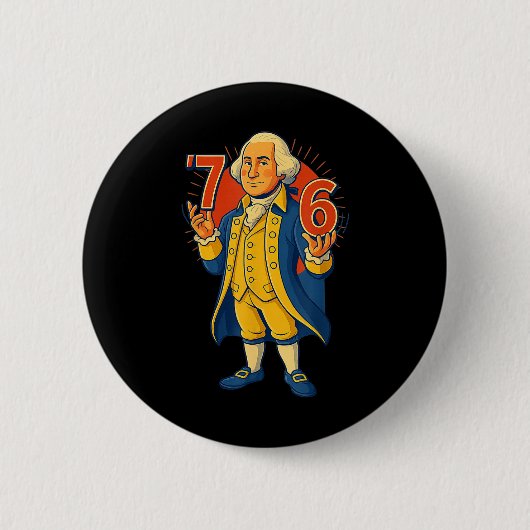 67 lustige George Washington Meme Six Seven Gen Al Button (Vorderseite)