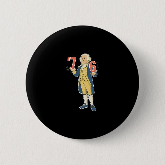 67 lustige George Washington Meme Six Seven Gen Al Button (Vorderseite)