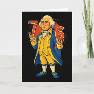 67 lustige George-Washington-Meme Six Seven Gen Al Karte