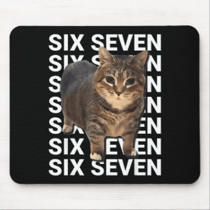 67 Lustige Katze Sechs Sieben Meme Gen Z Alpha Hum Mousepad