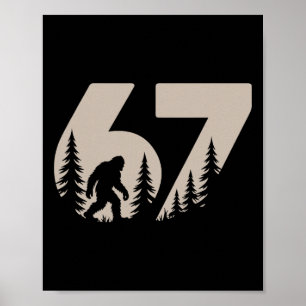 67 Lustige Six Seven Meme Bigfoot Gen Alpha Slang Poster