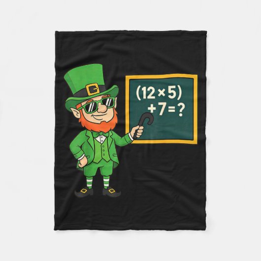67 Lustige St Patricks Day Mathelehrer Meme Sechs  Fleecedecke (Vorderseite)