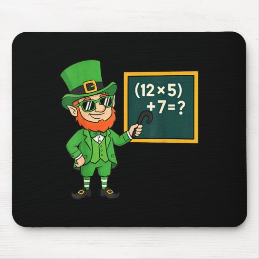 67 Lustige St Patricks Day Mathelehrer Meme Sechs Mousepad (Vorne)