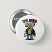 67 Lustige Zombie Sechs Sieben Humor Meme Brainrot Button (Vorne & Hinten)