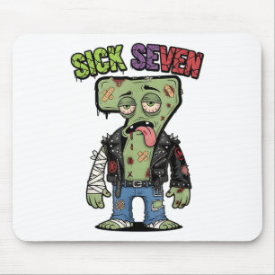 67 Lustiger Zombie Six Seven Humor Meme Brainrot K Mousepad