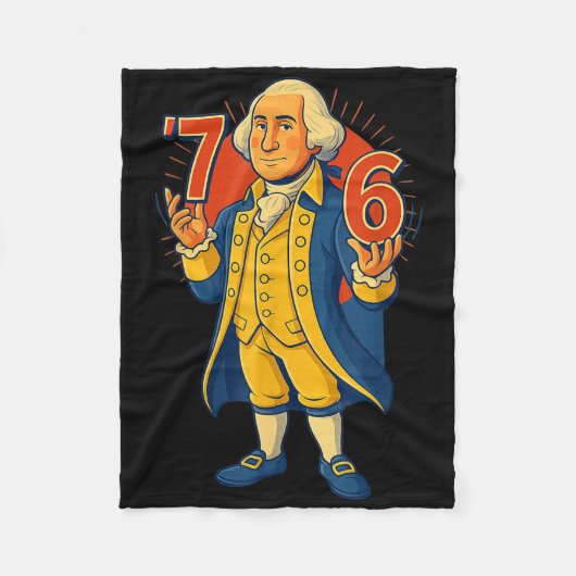 67 Lustiges George Washington Meme Six Seven Gen A Fleecedecke (Vorderseite)