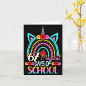 67 Magical Days Of School Meme Funny Student Teach Karte (Gelbe Blume)