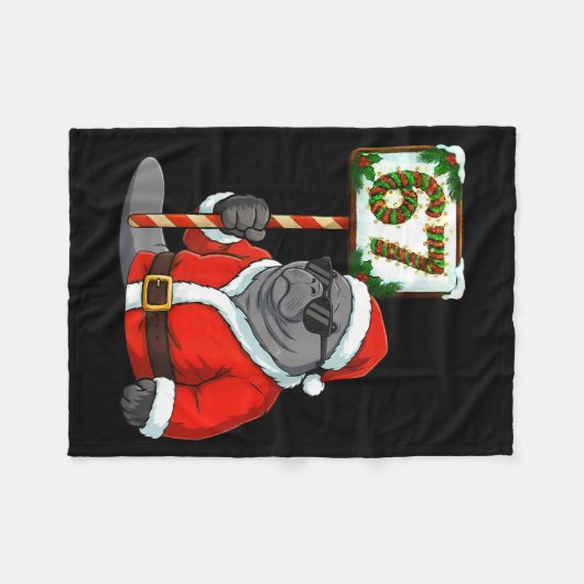 67 Manatee Christmas Six Seven Meme Brainrot Manat Fleecedecke (Vorderseite (Horizontal))