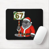 67 Manatee Weihnachten Six Seven Meme Brainrot Man Mousepad (Mit Mouse)