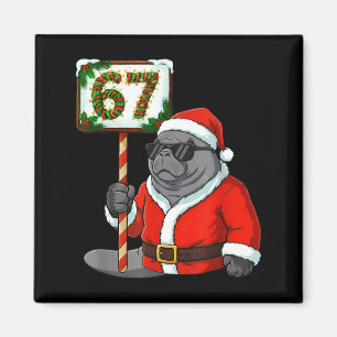 67 Manatee Weihnachten Six Seven Meme Gehirnfäule Magnet