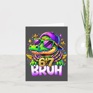 67 Mardi Gras Alligator Mardigator Six Seven Bruh Karte
